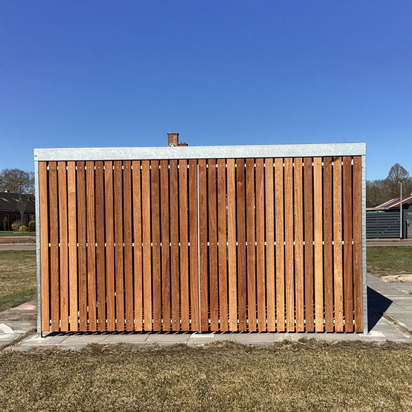 Week 14: fietsoverkapping bij Verpleeghuis Clockstede in Nieuwe Pekela