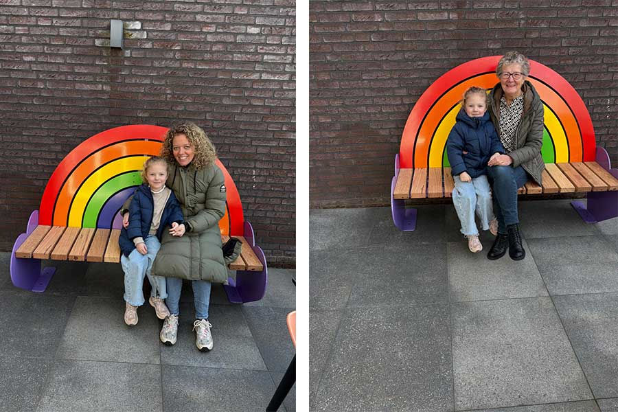 ontwerpwedstrijd regenboogbank straatmeubilair buitenbank