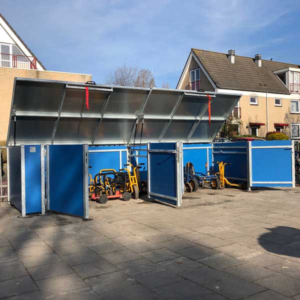 100113 FalcoBox berging overkapping speelgoed basisschool schoolplein