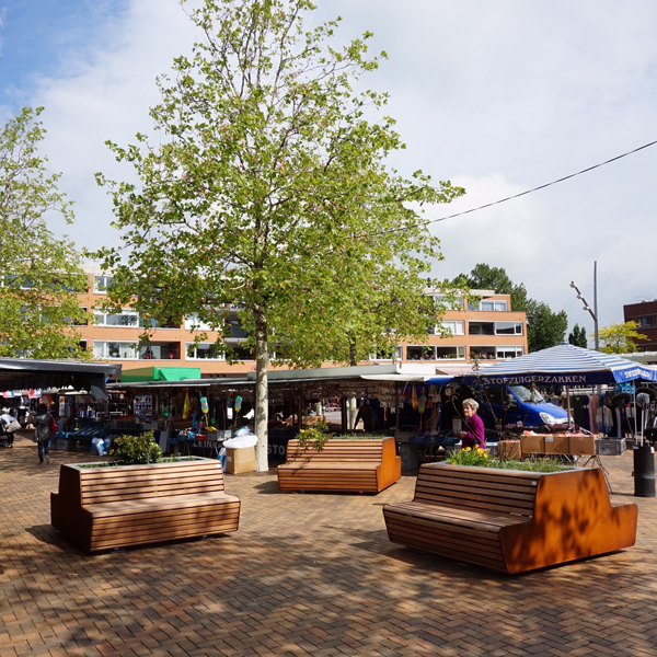101067 straatmeubilair zitbank plantenbak FalcoLinea Bodegraven