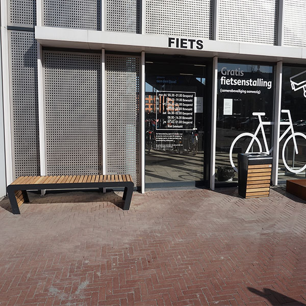 105101 straatmeubilair afvalbakken buitenbank zitbank
