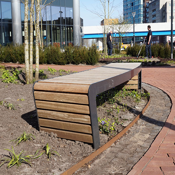 105101 straatmeubilair afvalbakken buitenbank zitbank