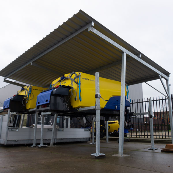 Materialenoverkappingen bij gemeentewerf Krimpenerwaard