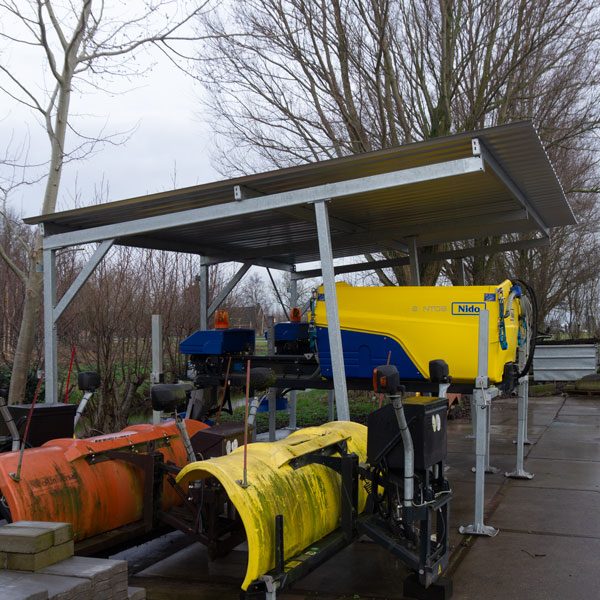 Materialenoverkappingen bij gemeentewerf Krimpenerwaard