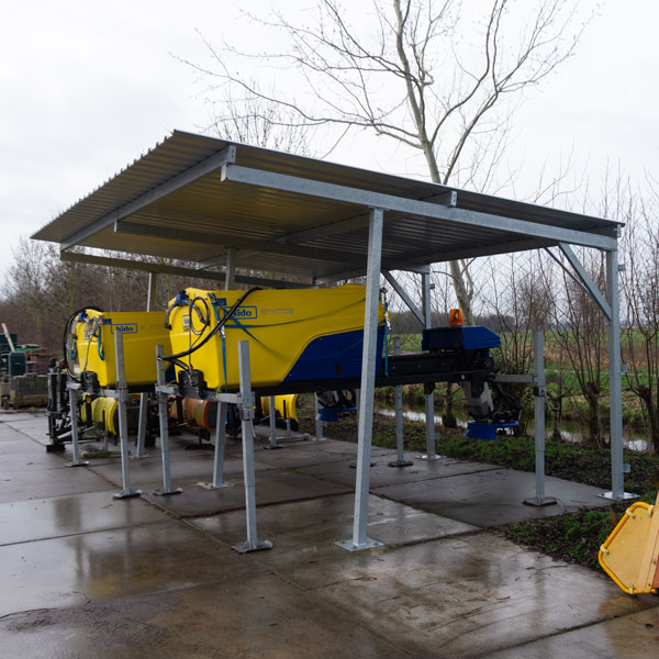 Materialenoverkappingen bij gemeentewerf Krimpenerwaard