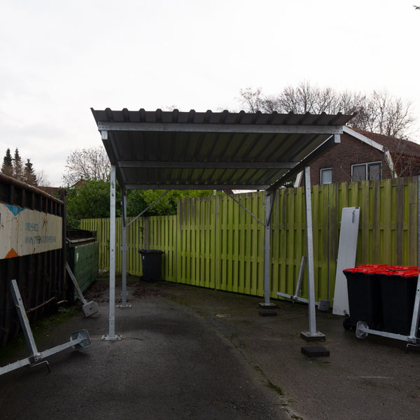 Materialenoverkappingen bij gemeentewerf Krimpenerwaard