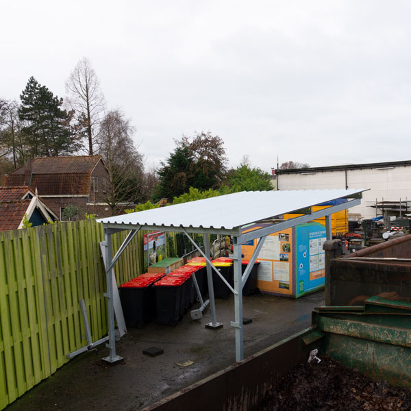 Materialenoverkappingen bij gemeentewerf Krimpenerwaard