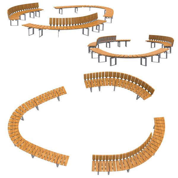 Schoolplein Dr Nassau College in Assen ingericht met ronde FalcoSinus banken