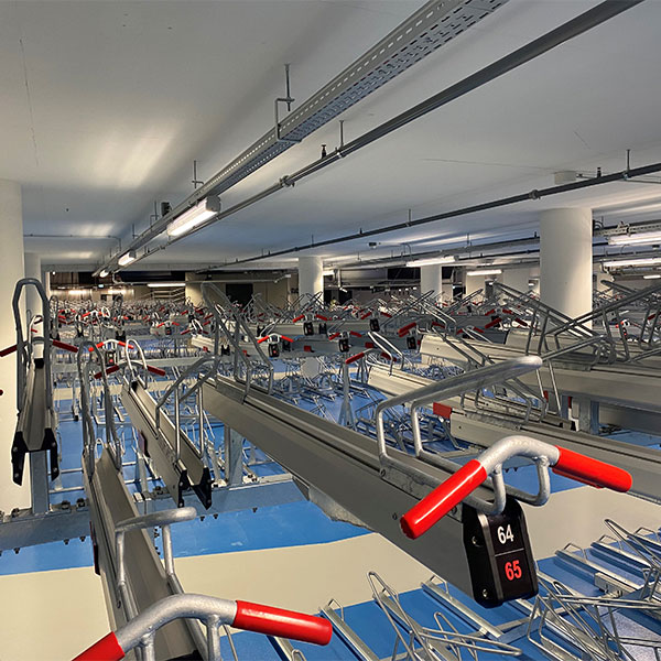 110200 fietsparkeren etage fietsenrek dubbellaags