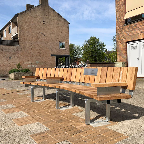 116874 straatmeubilair buitenbank zitbank babbelbank