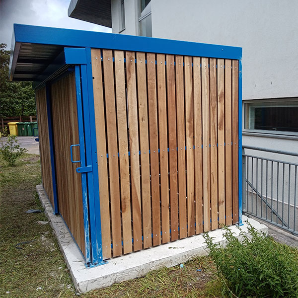 121978 overkapping met schuifdeuren fietsoverkapping fietsenstalling fietsenberging