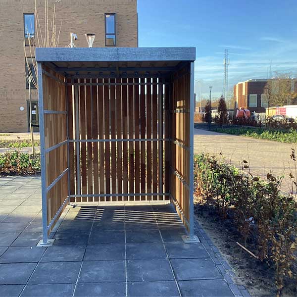 123422 fietsparkeren fietsoverkapping fietsenrek scootmobielstalling rokersruimte