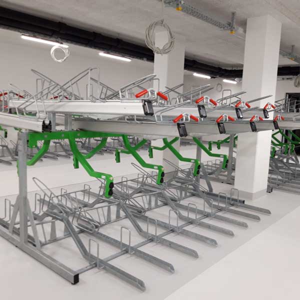 129004 fietsenkelder compact fietsparkeren etagerek fietsenrek dubbellaags 