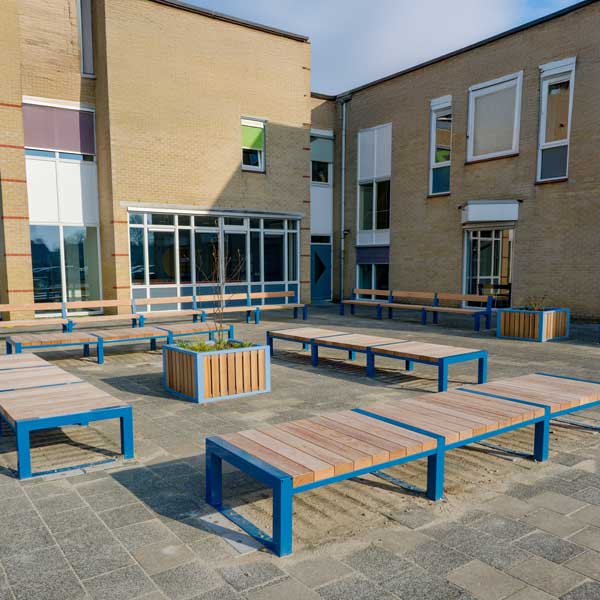 131888 straatmeubilair buitenbank picknickset plantenbak