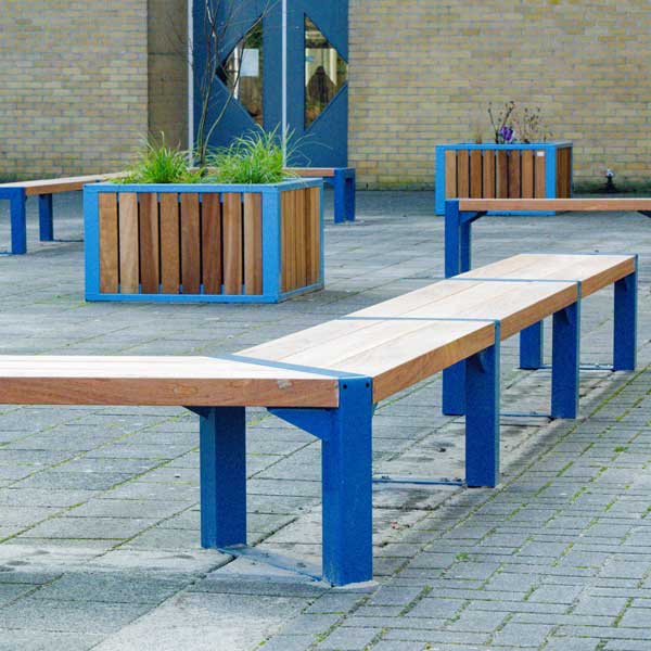 131888 straatmeubilair buitenbank picknickset plantenbak