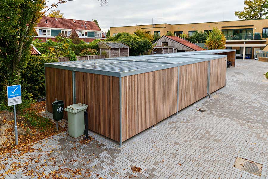 135507 fietsparkeren fietsoverkapping fietsaanleunbeugels scootmobielstalling