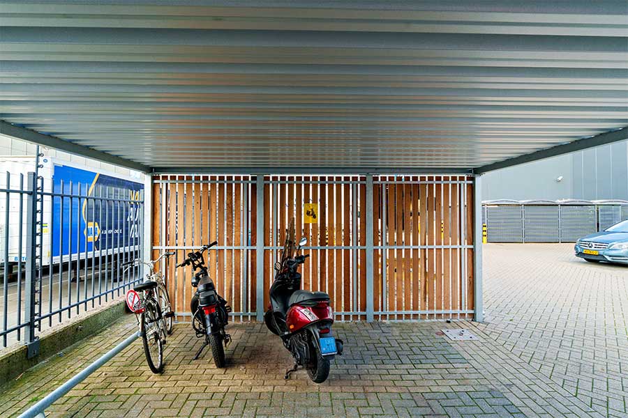 138222 fietsoverkapping overkapping berging scooters