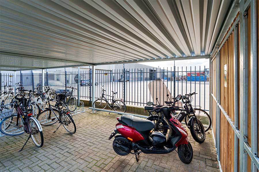 138222 fietsoverkapping overkapping berging scooters