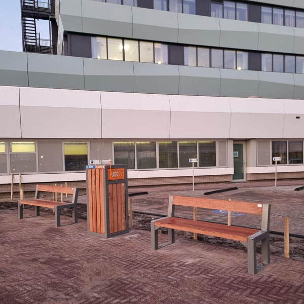 139727 straatmeubilair afvalbak buitenbank picknickset