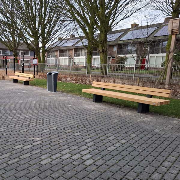  139757 straatmeublair buitenbank plantenbak afvalbak