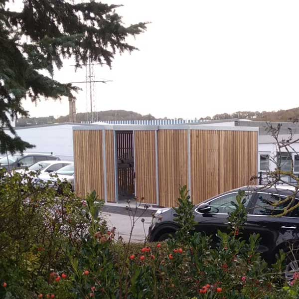 Fietsoverkapping op maat voor Duits bedrijf