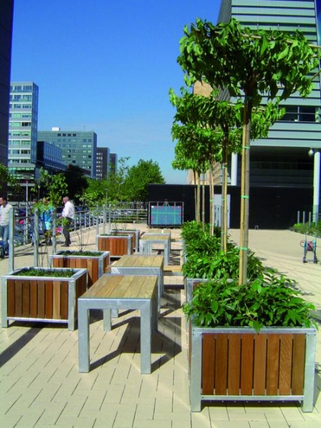 17453 straatmeubilair zitbank buitenbank plantenbak dakterras Amsterdam FalcoBloc