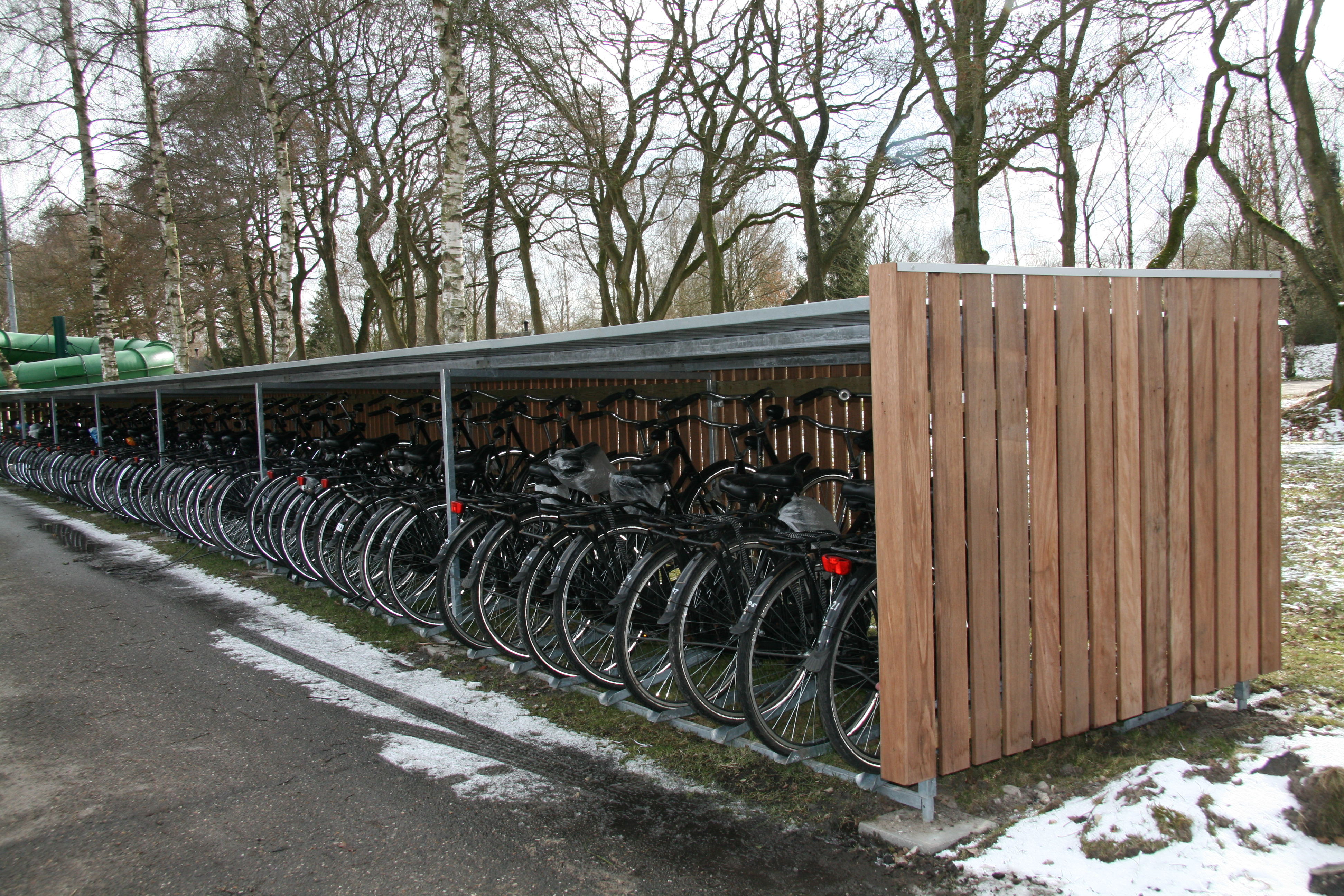 fietsparkeren fietsoverkapping overkapping fietsenstalling fietsenrek Landal 