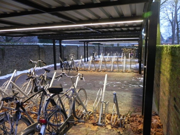fietsoverkapping fietsenstalling verlichting fietsparkeren FalcoSpan Venray