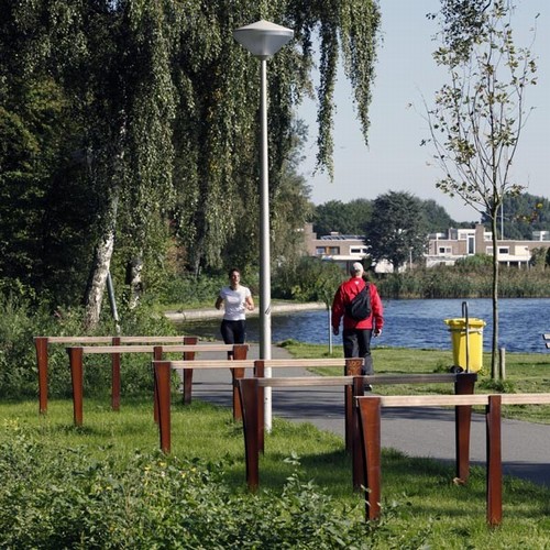 Robuuste fietsparkeerbeugels in Alphen aan de Rijn