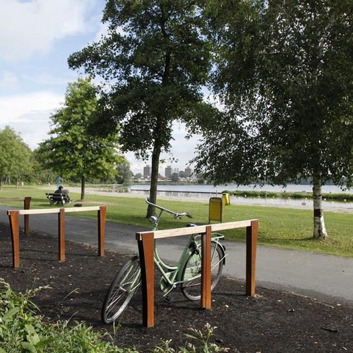 Robuuste fietsparkeerbeugels in Alphen aan de Rijn