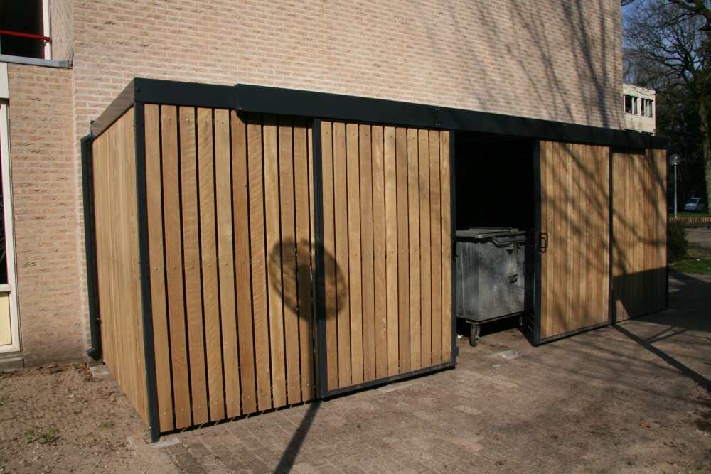 Bergingen met schuifdeuren voor zorgservice Warande