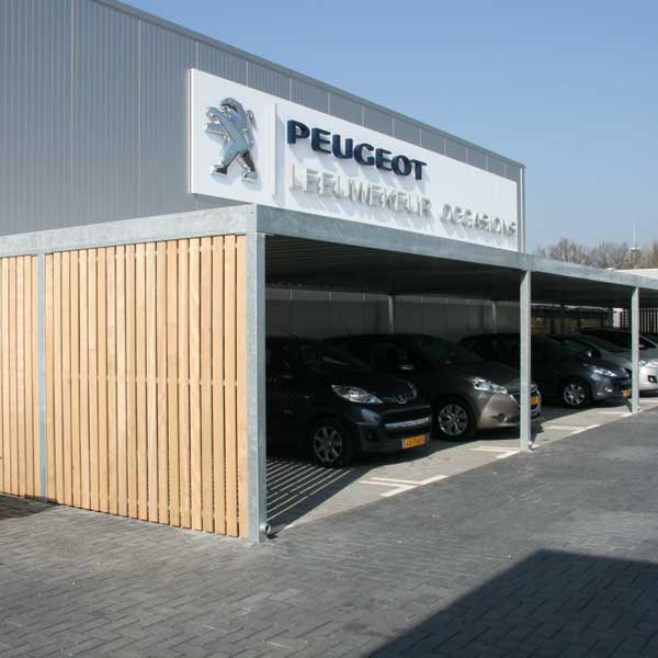 Overkappingen en carports voor Peugeot