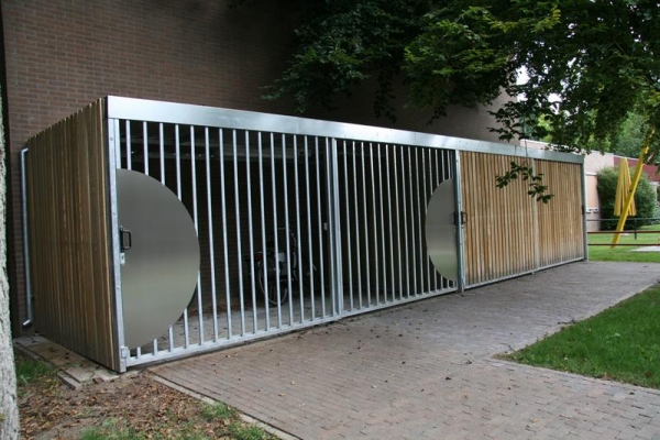 Fietsenbergingen met schuifdeuren voor Eckartdal Lunet Eindhoven