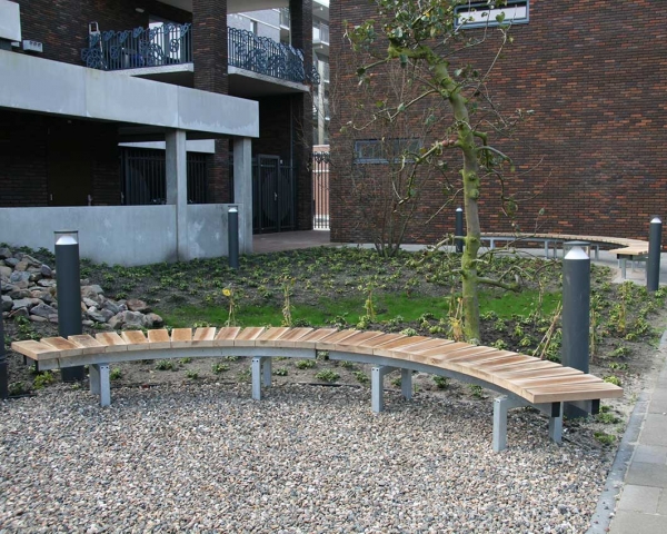 FalcoSinus bankelementen voor binnentuin in Haarlem