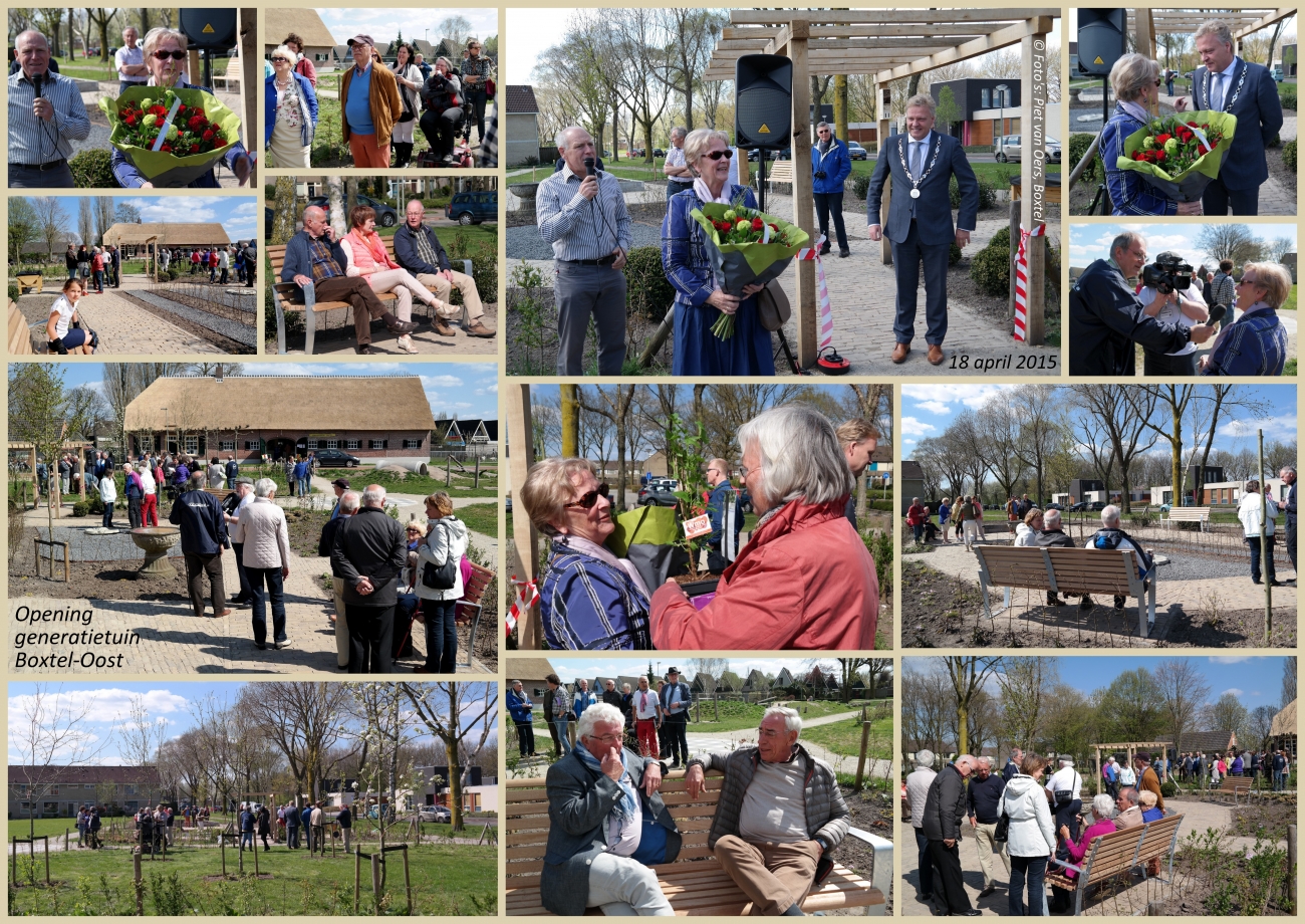 Jong en oud samen op Falco banken in generatietuin