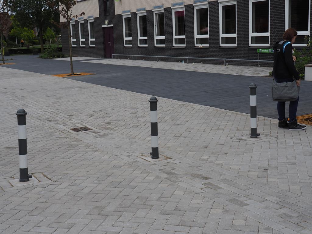 Uitneembare palen en afvalbakken voor terrein Arentheem College