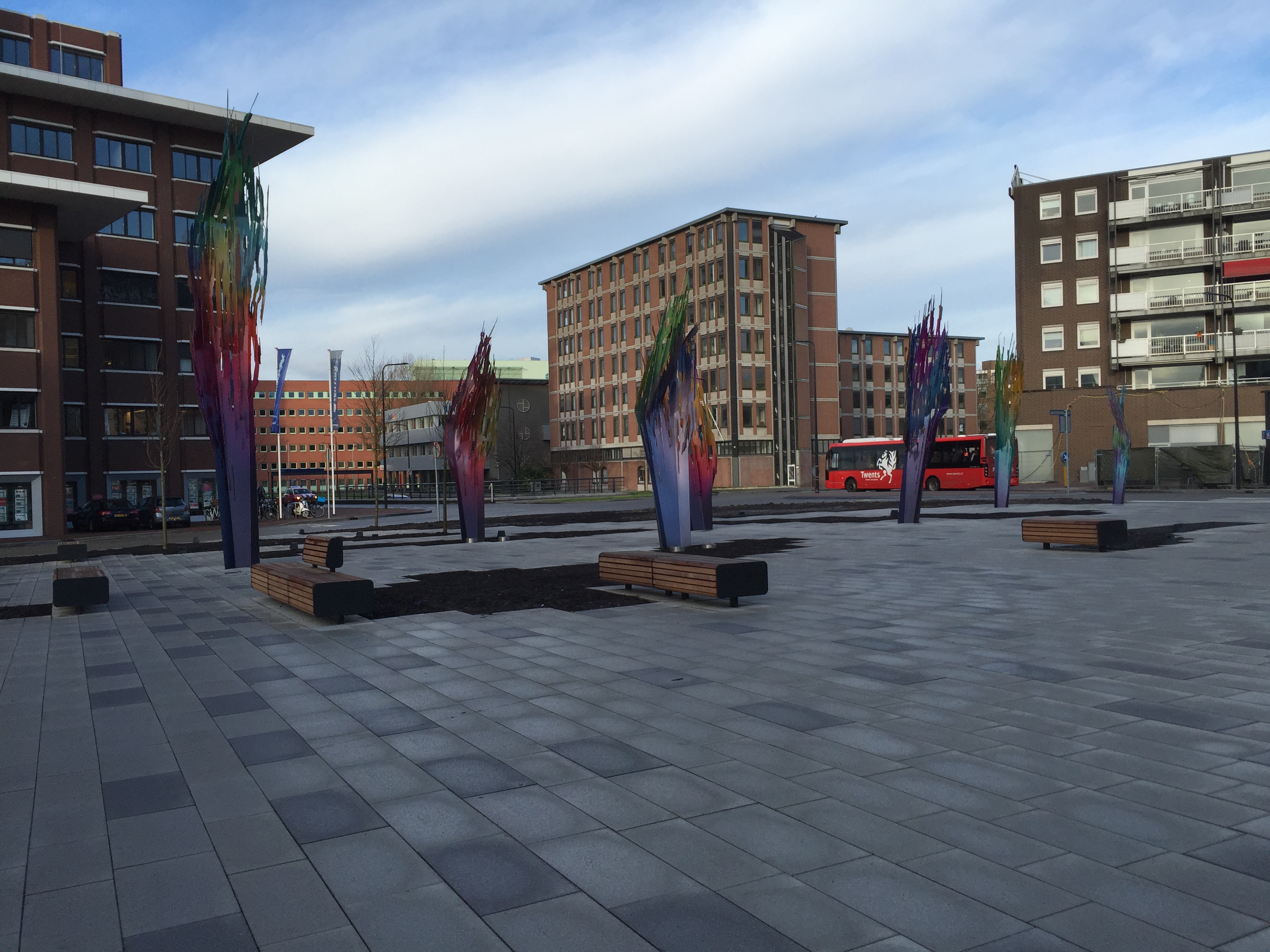 Origineel Falco straatmeubilair onderdeel van kunstwerk