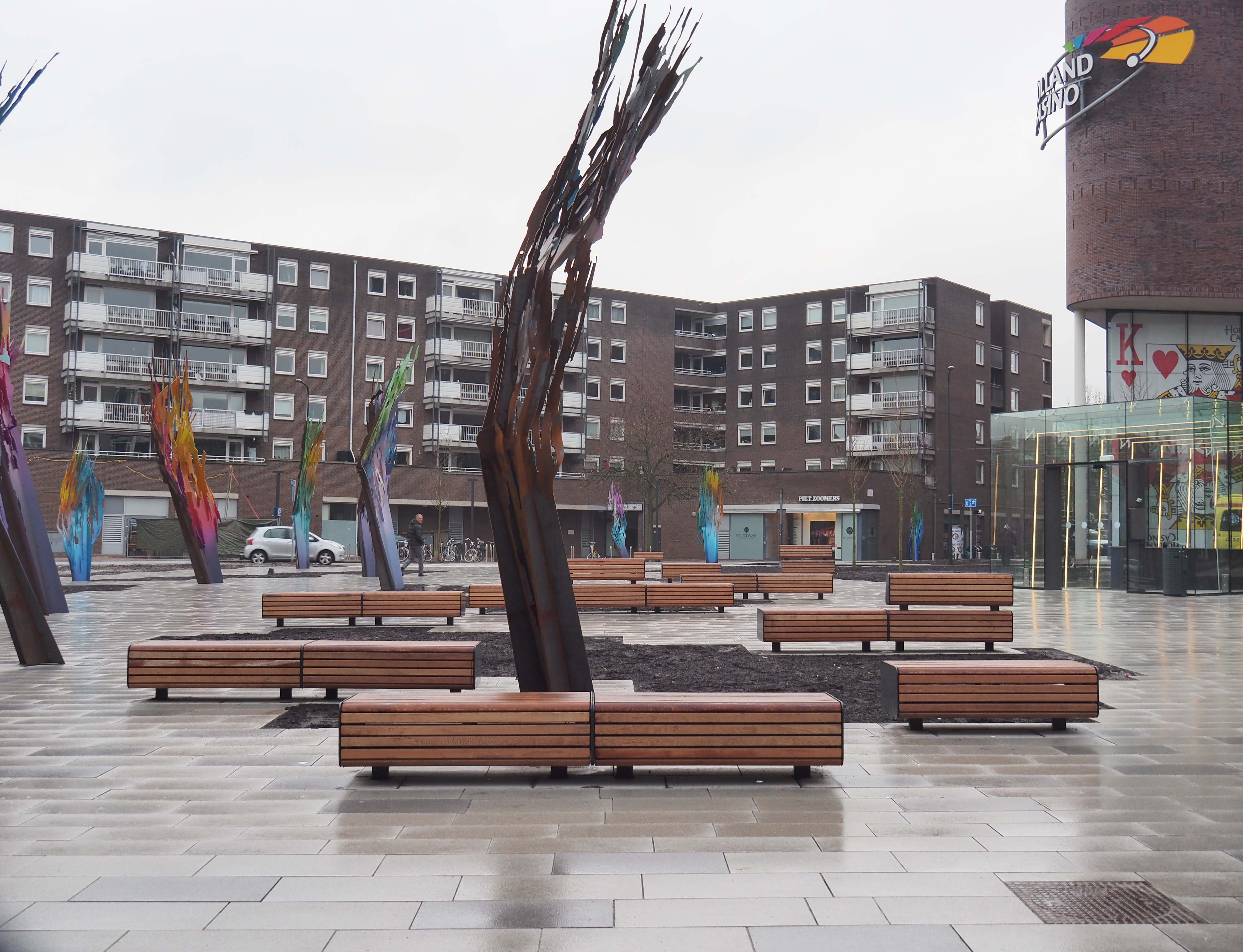 Origineel Falco straatmeubilair onderdeel van kunstwerk