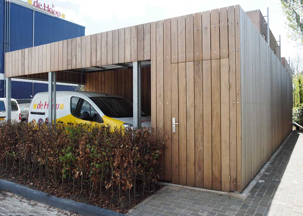 Multifunctionele overkapping op bedrijventerrein