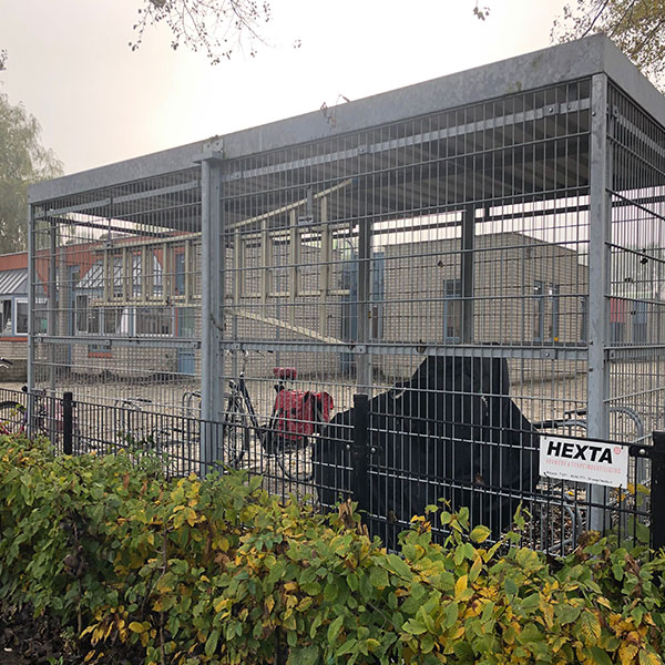 87772 fietsoverkapping wandbekleding fietsenrek fietsparkeren traliepaneel