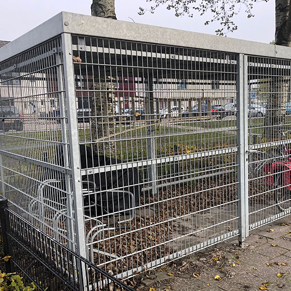 87772 fietsoverkapping wandbekleding fietsenrek fietsparkeren traliepaneel