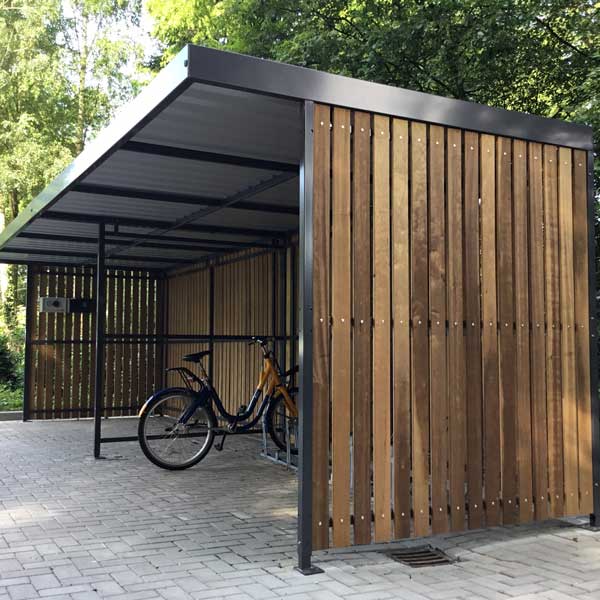 Open fietsoverkapping bij Twente Zorgcentra, Enschede