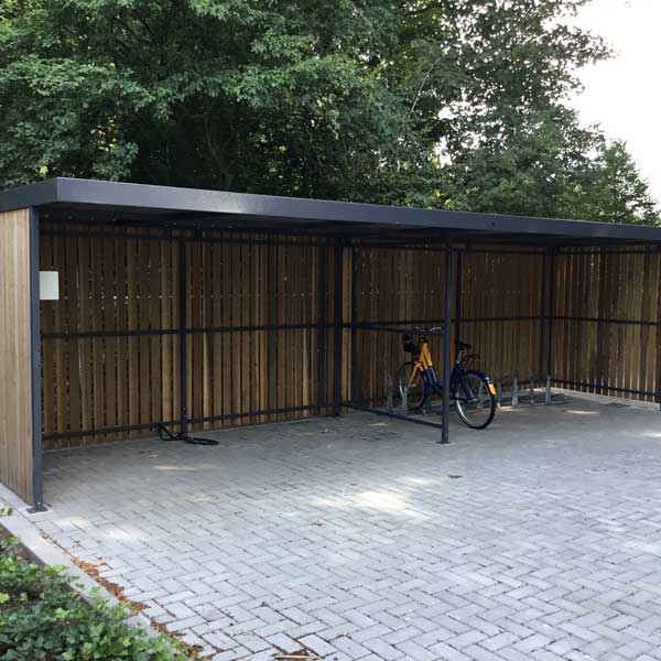 Open fietsoverkapping bij Twente Zorgcentra, Enschede