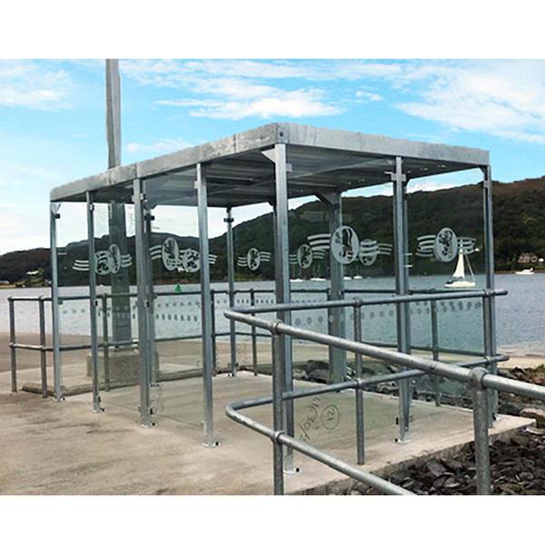 overkapping wachtruimte fietsparkeren fietsenrek