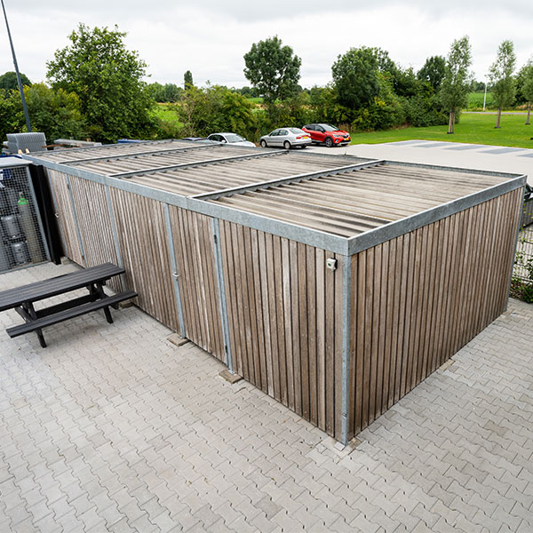 Circulaire overkapping passend bij Circulaire bedrijfspand Colpro