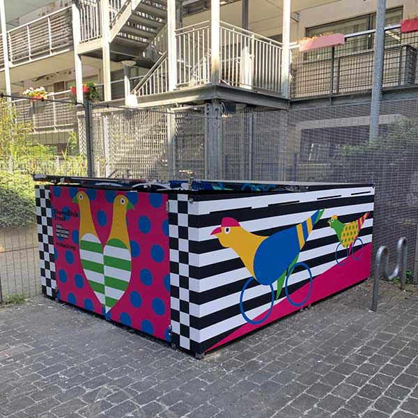 fietsparkeren fietsenberging voor vrachtfietsen