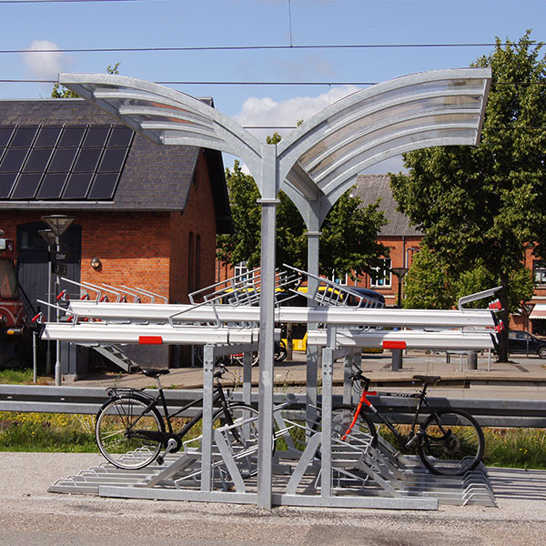 fietsparkeren fietsoverkapping fietsenstalling etagefietsenrek dubbellaags parkeren