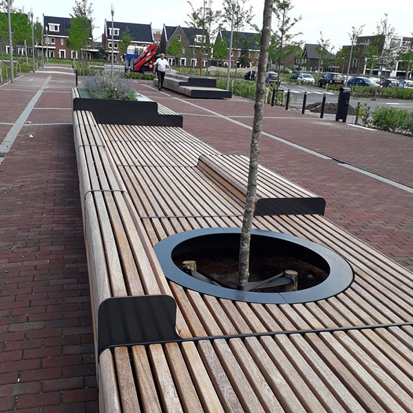 100297 straatmeubilair modulaire zitbank buitenbank plantenbak