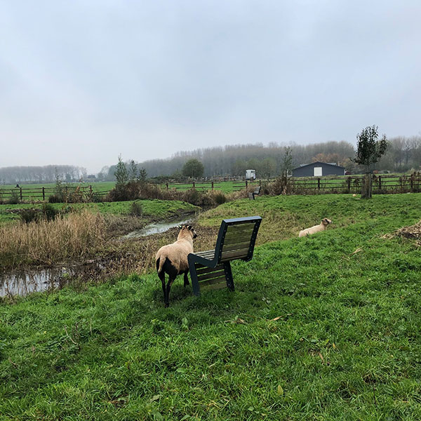 100180 straatmeubilair buitenbank stoel