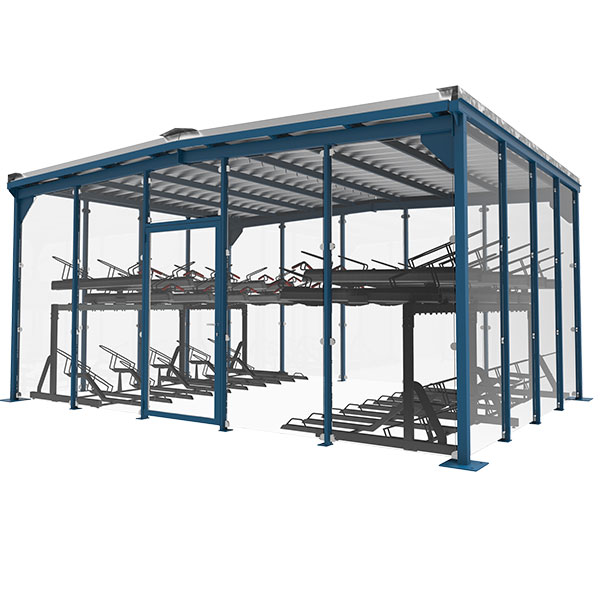 overkapping etage fietsparkeren fietsenstalling